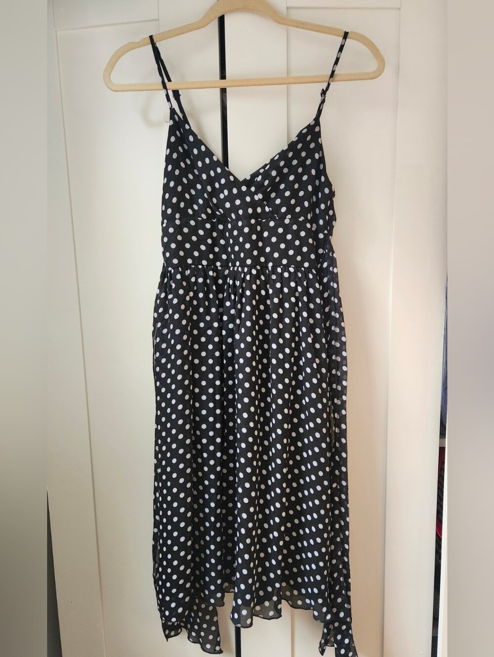Black Polka Dot Strap Dress